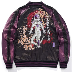 Dragon Ball Frieza Y2K Purple College Jacket Unisex
