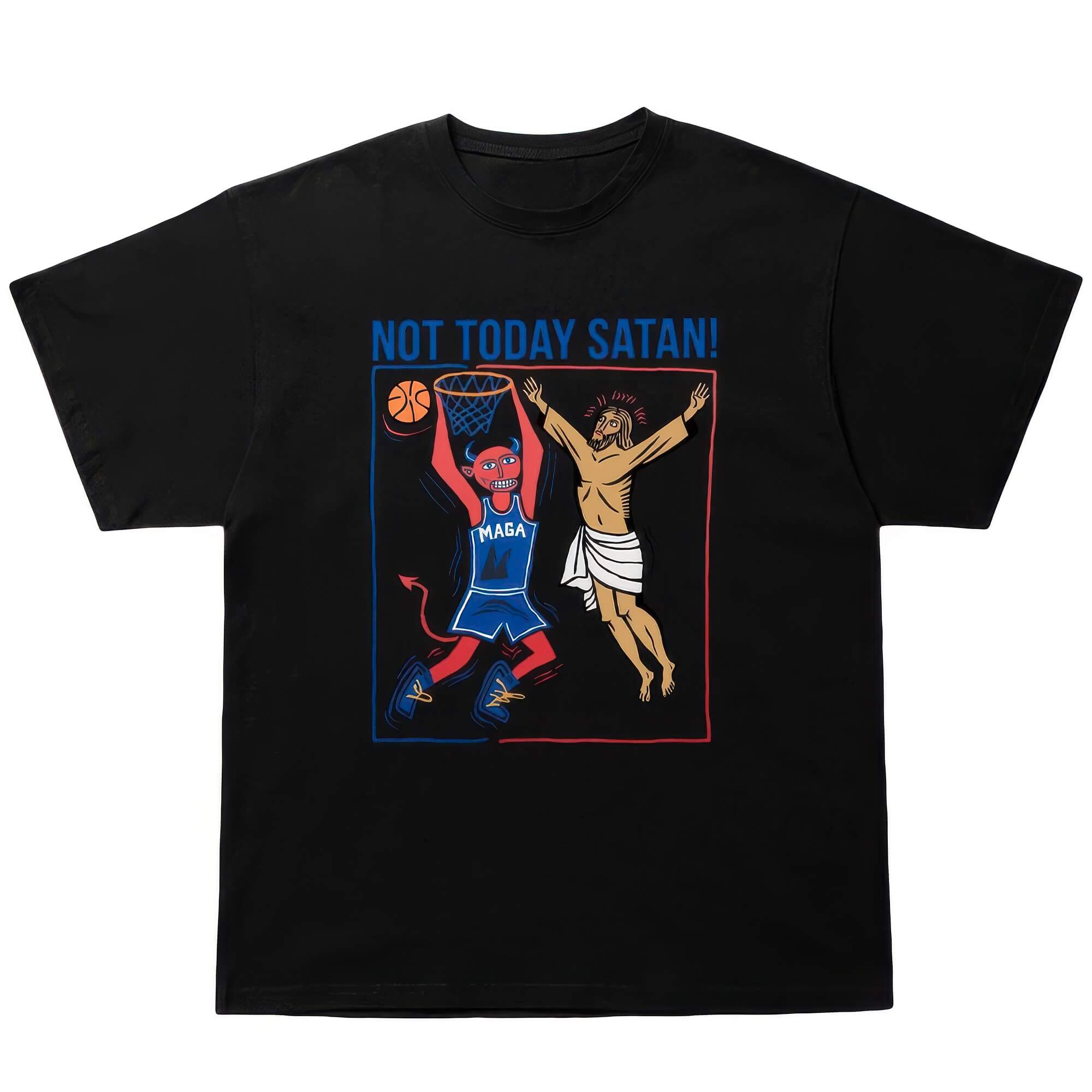Not Today Satan Basketball Y2K Unisex T-Shirt