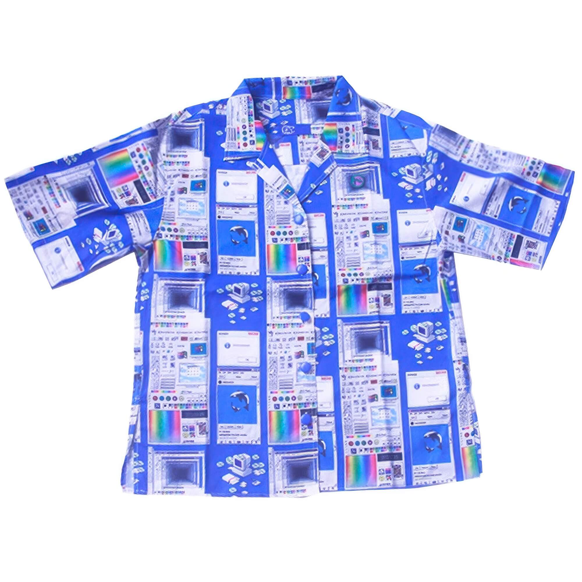 Paint Frutiger Aero Printed Short Sleeve Shirt Unisex