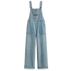 Sweet Cherry Y2K Light Denim Jumpsuit for Women