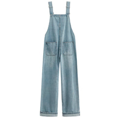 Sweet Cherry Y2K Light Denim Jumpsuit for Women