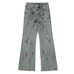 Twisted Seams Y2K Design Denim Jeans Unisex