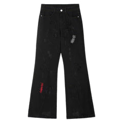 Twisted Seams Y2K Design Denim Jeans Unisex