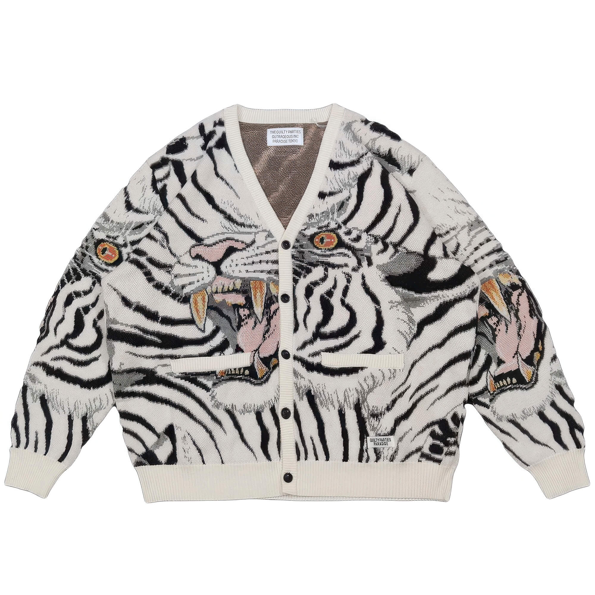 White Tiger Cardigan Unisex Retro Y2K
