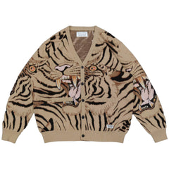 White Tiger Cardigan Unisex Retro Y2K