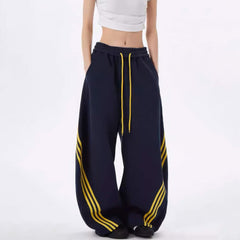 Wide Leg 3 Stripe Y2K Baggy Pants Unisex