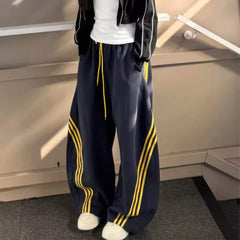 Wide Leg 3 Stripe Y2K Baggy Pants Unisex