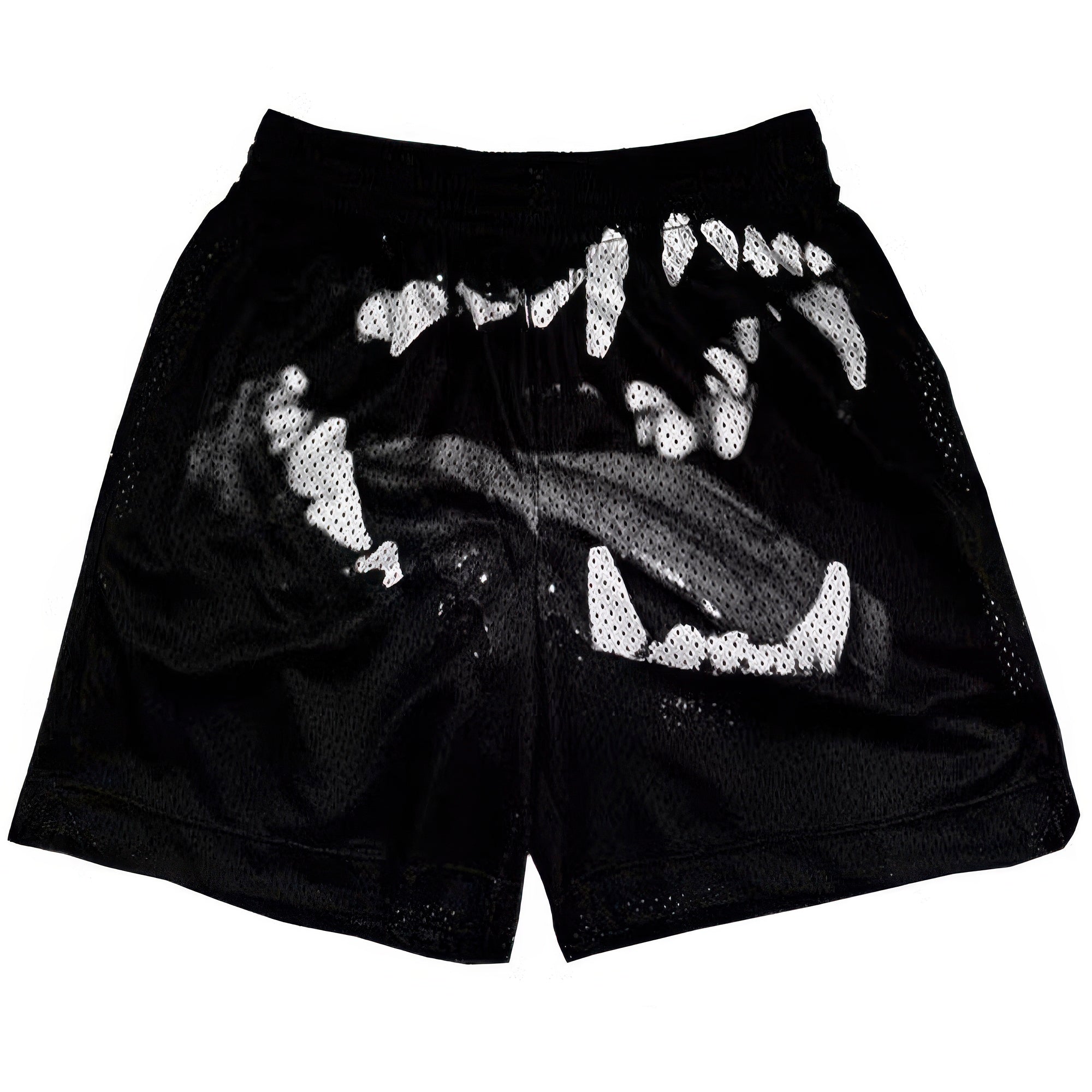 Wolf Fangs Black Basketball Shorts Unisex Y2K Sporty