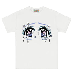 Y2K Animecore Crying Eyes Stars T-Shirt for Women