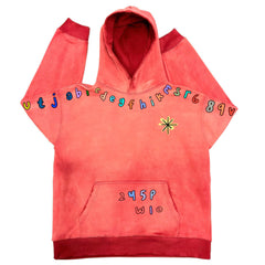 Acid Washed Oversized Hoodie Unisex Y2K Alphabet