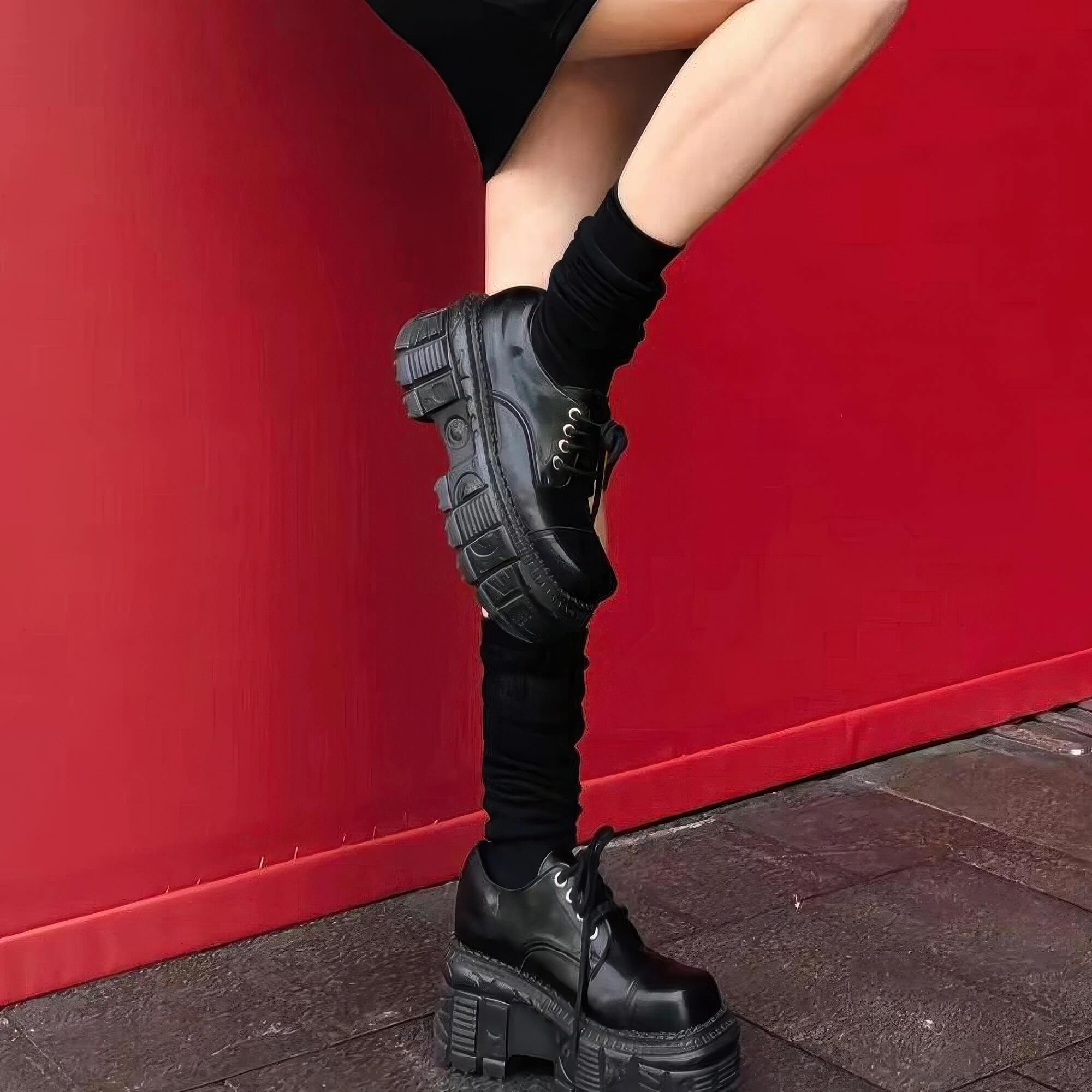 Altcore Chunky Platform Oxford Shoes Low Ankle