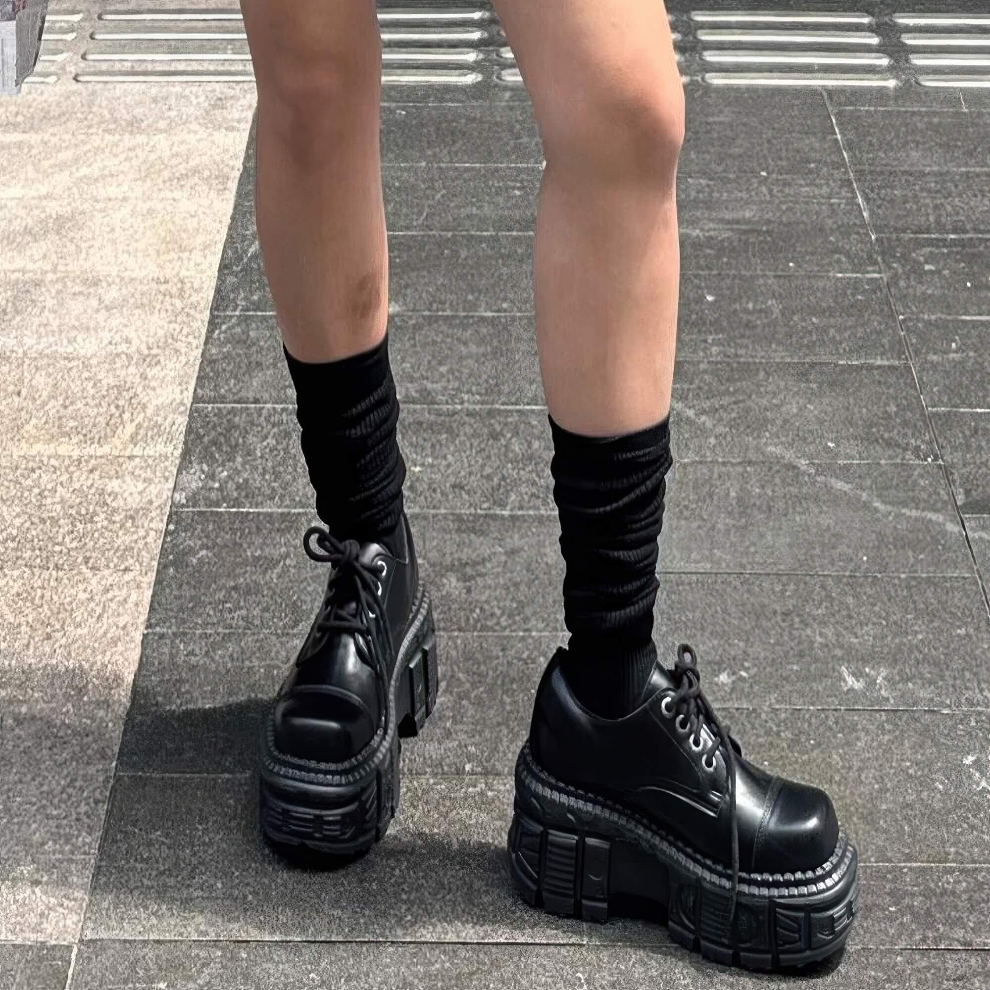 Altcore Chunky Platform Oxford Shoes Low Ankle