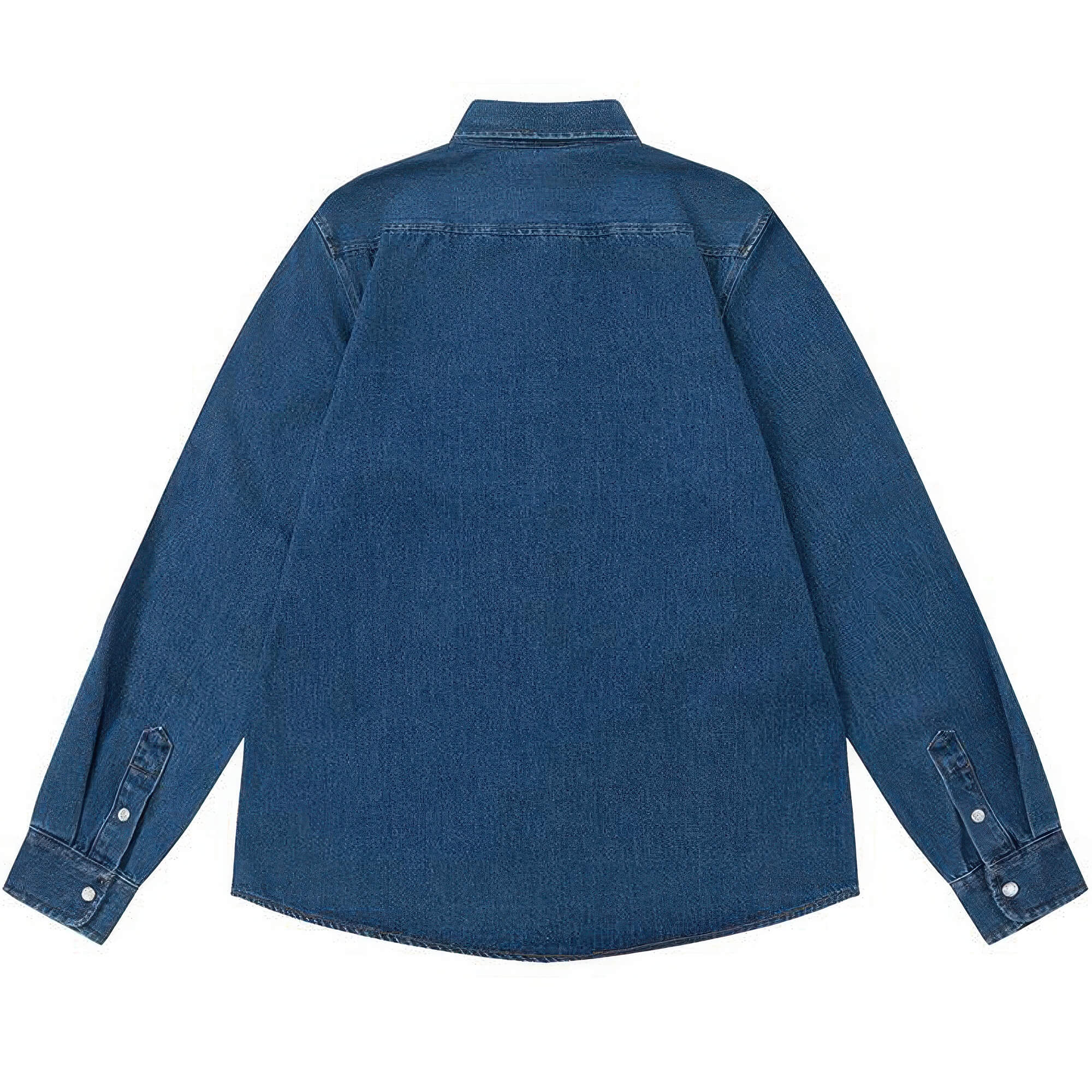 Ami Heart Y2K Blue Denim Long Sleeve Shirt Unisex
