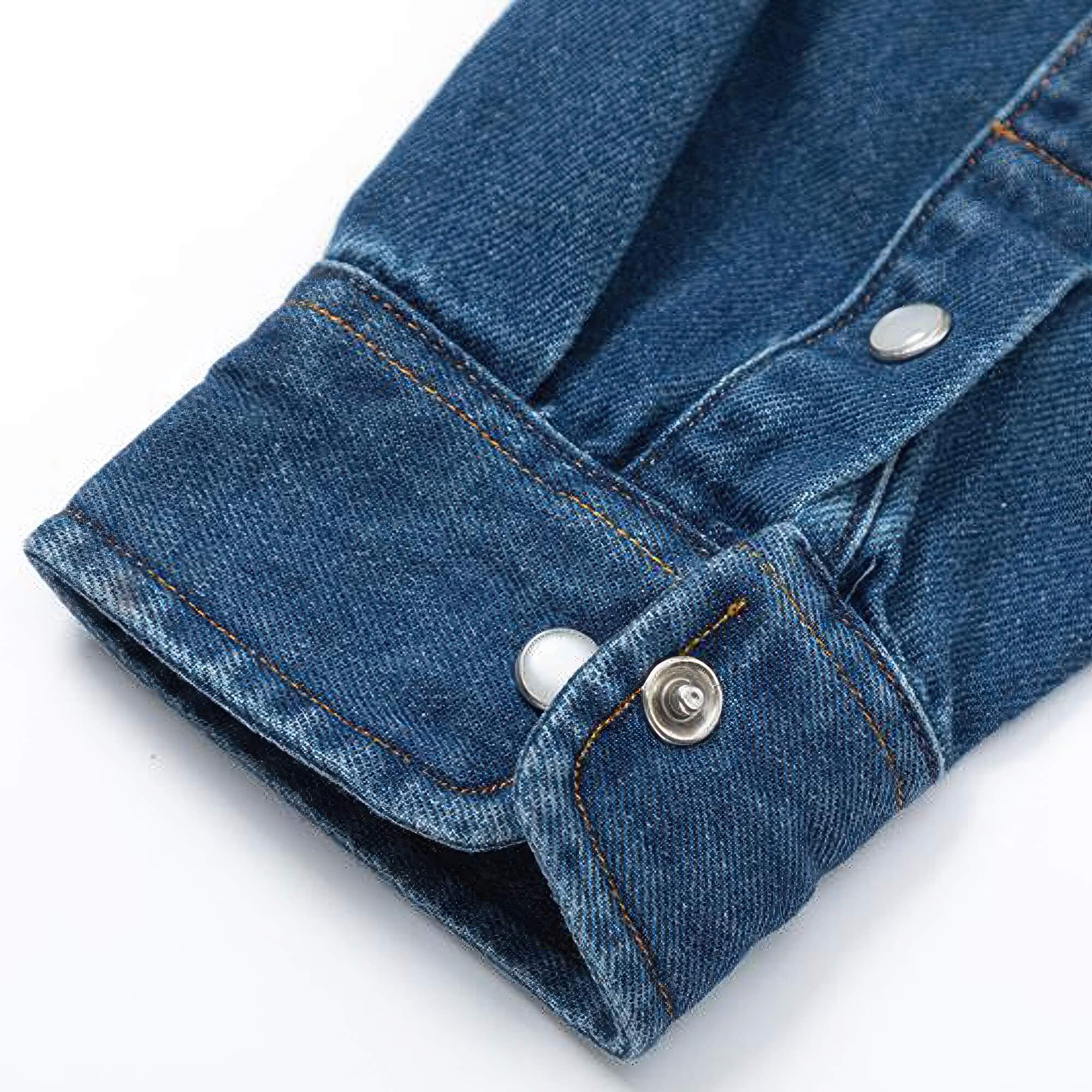 Ami Heart Y2K Blue Denim Long Sleeve Shirt Unisex