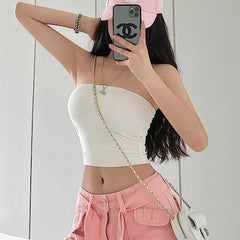 Basic Colors Y2K Tube Top for Women