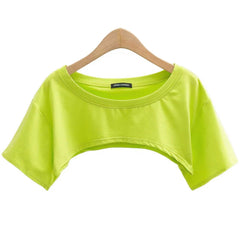 Basic Ultra-Short Y2K Extreme Cropped Tee for Women