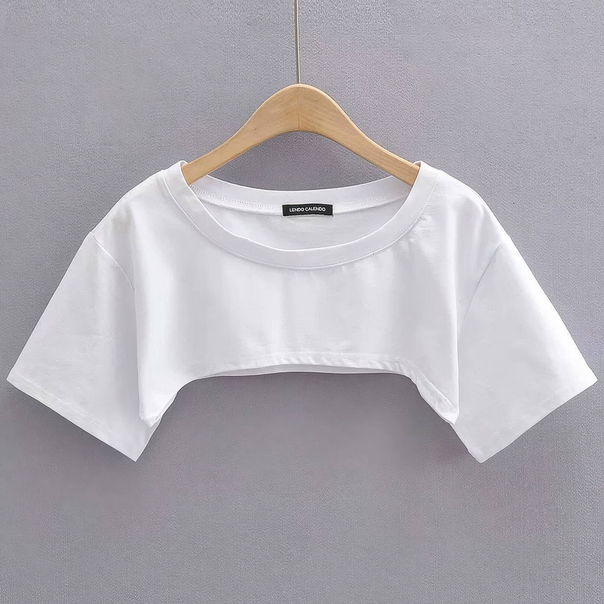 Basic Ultra-Short Y2K Extreme Cropped Tee for Women