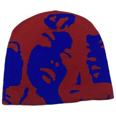 Contrast Women Face Y2K Beanie Hat