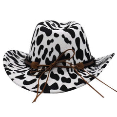 Cow Pattern Y2K Aesthetic Cowboy Hat