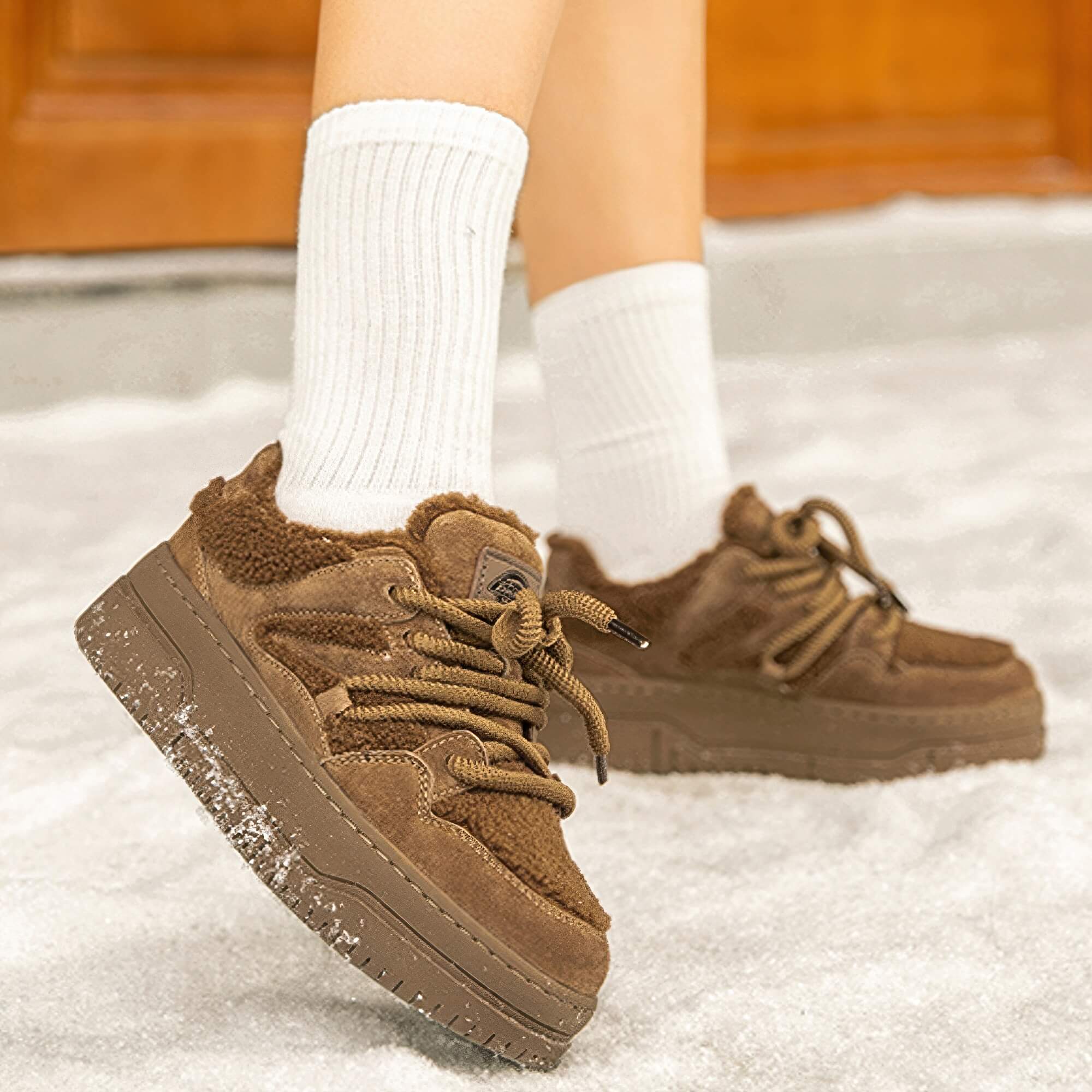 Dickies Fluffy Winter Sneakers High Thick Sole