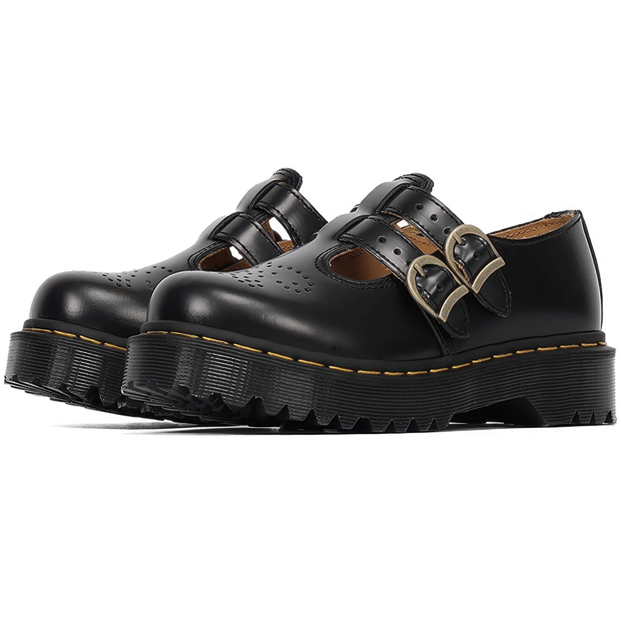 Double Strap Martens Mary Jane Shoes Light Academia