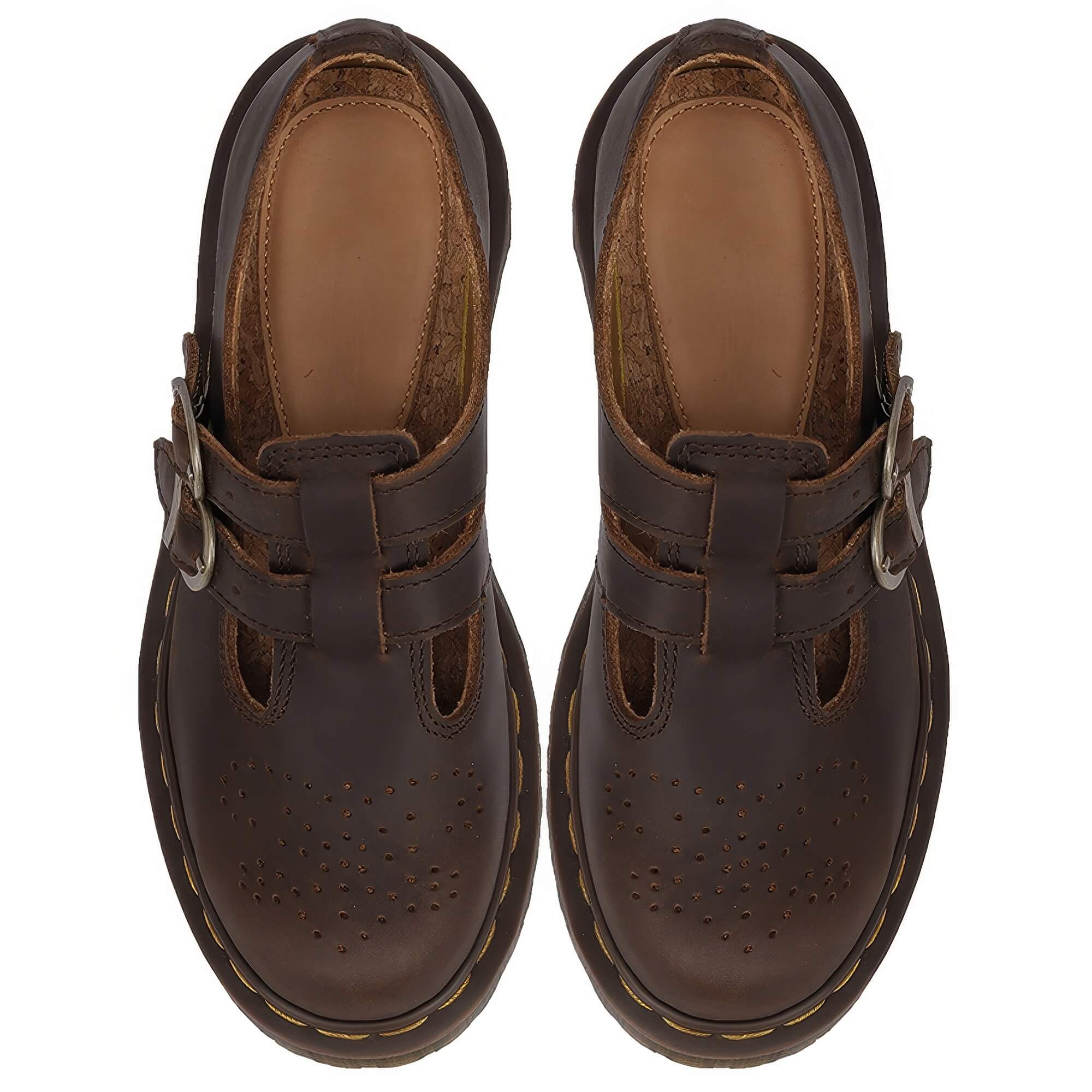 Double Strap Martens Mary Jane Shoes Light Academia