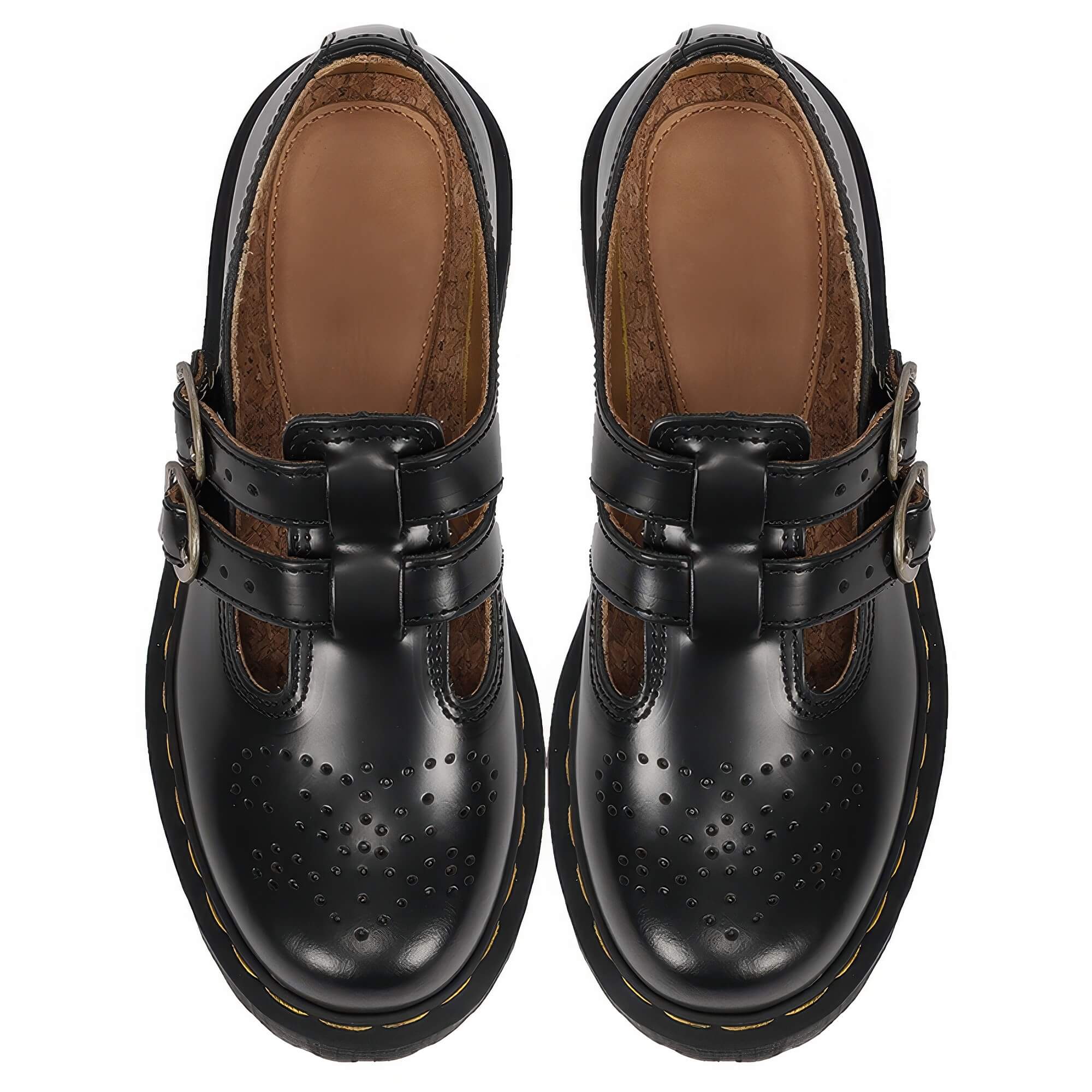 Double Strap Martens Mary Jane Shoes Light Academia