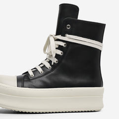 Eco Leather Platform Sneakers Side Zipper