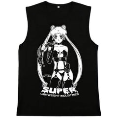 HVY BLK Dark Y2K Animecore Sailor Moon Tank Top Unisex