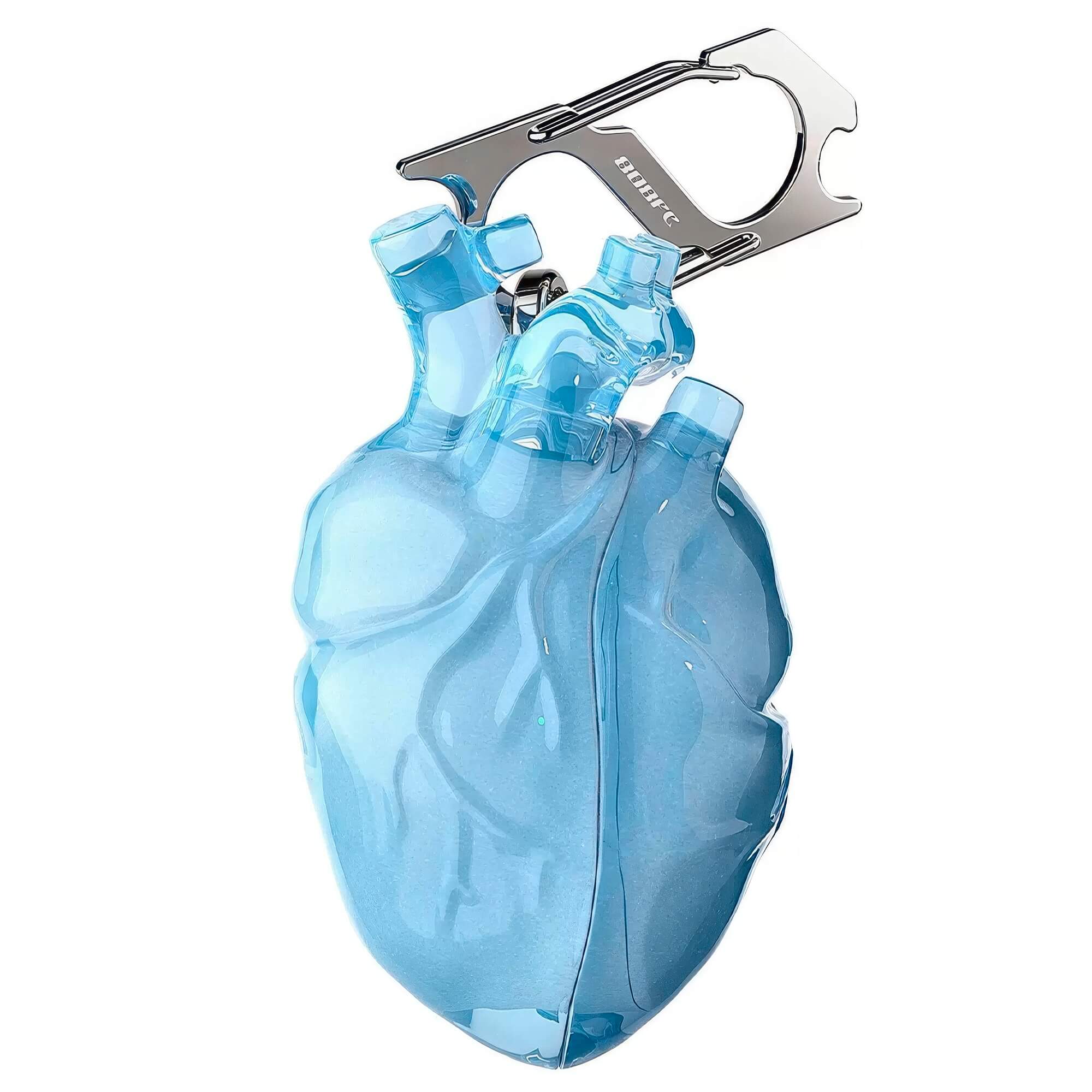 Heart Shaped Airpods Case Y2K Glacier Ice Blue