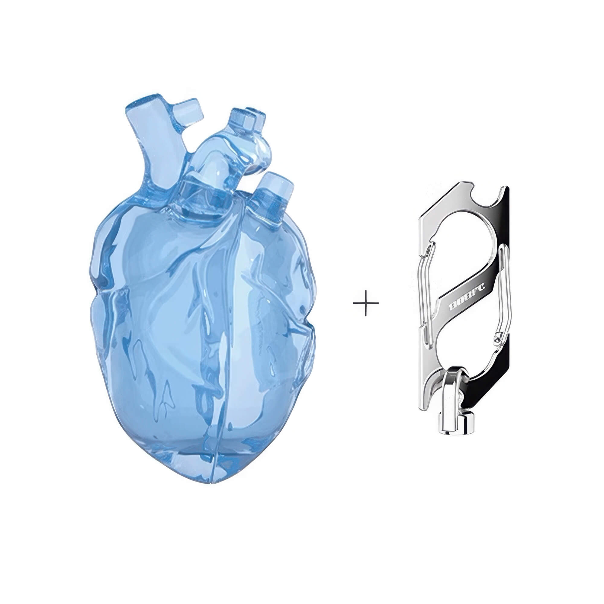 Heart Shaped Airpods Case Y2K Glacier Ice Blue