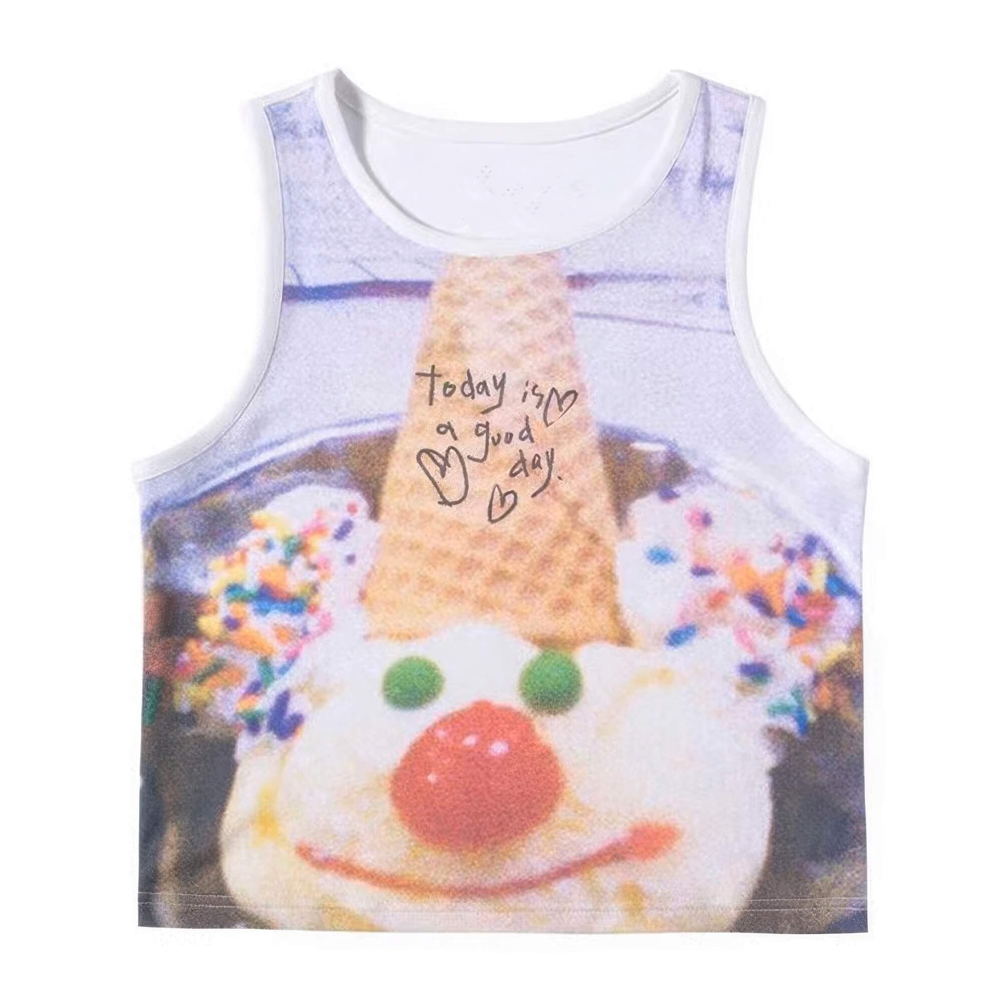 Ice Cream Clown Y2K Tank Top for Women