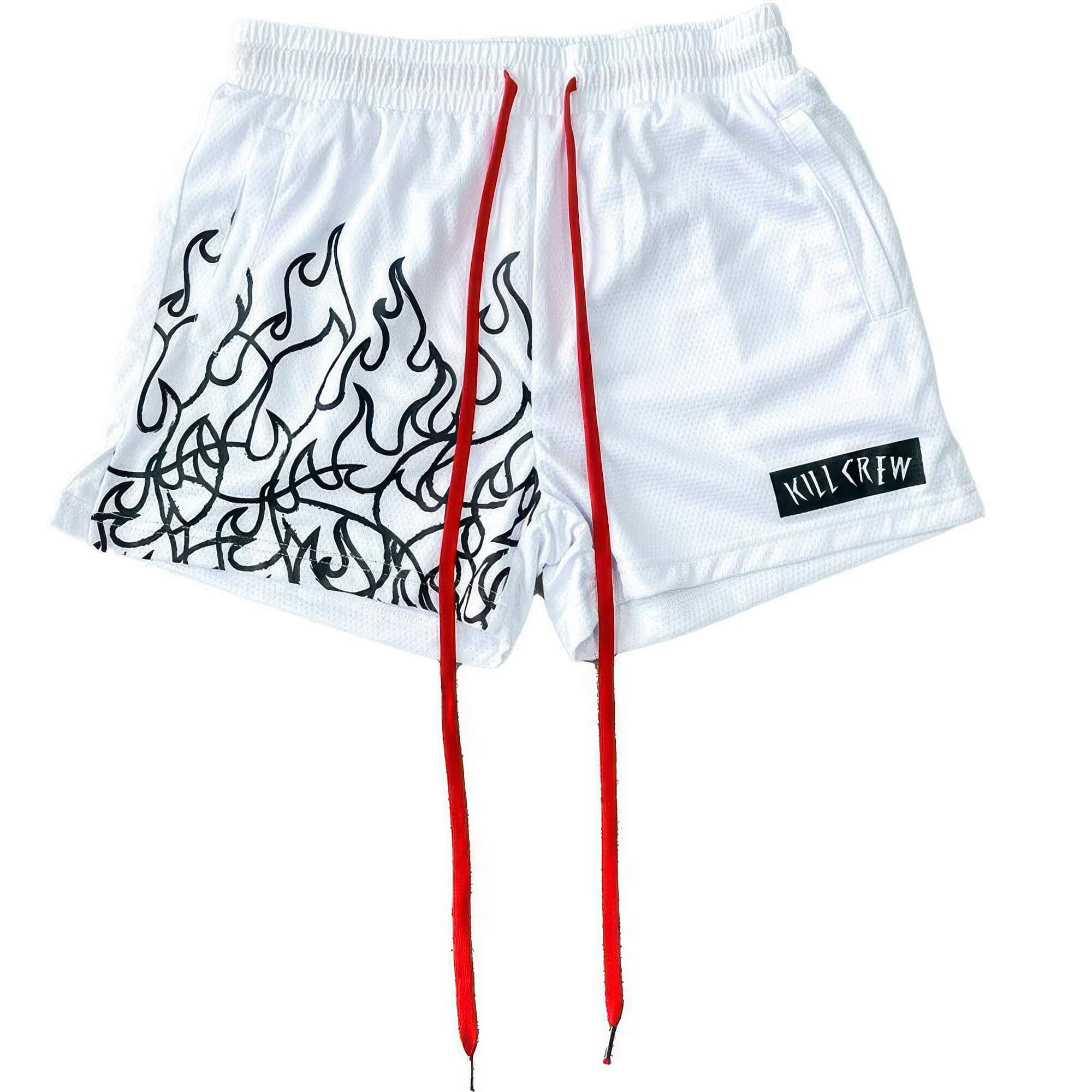 Kill Crew Y2K Flames Summer Mesh Shorts Unisex