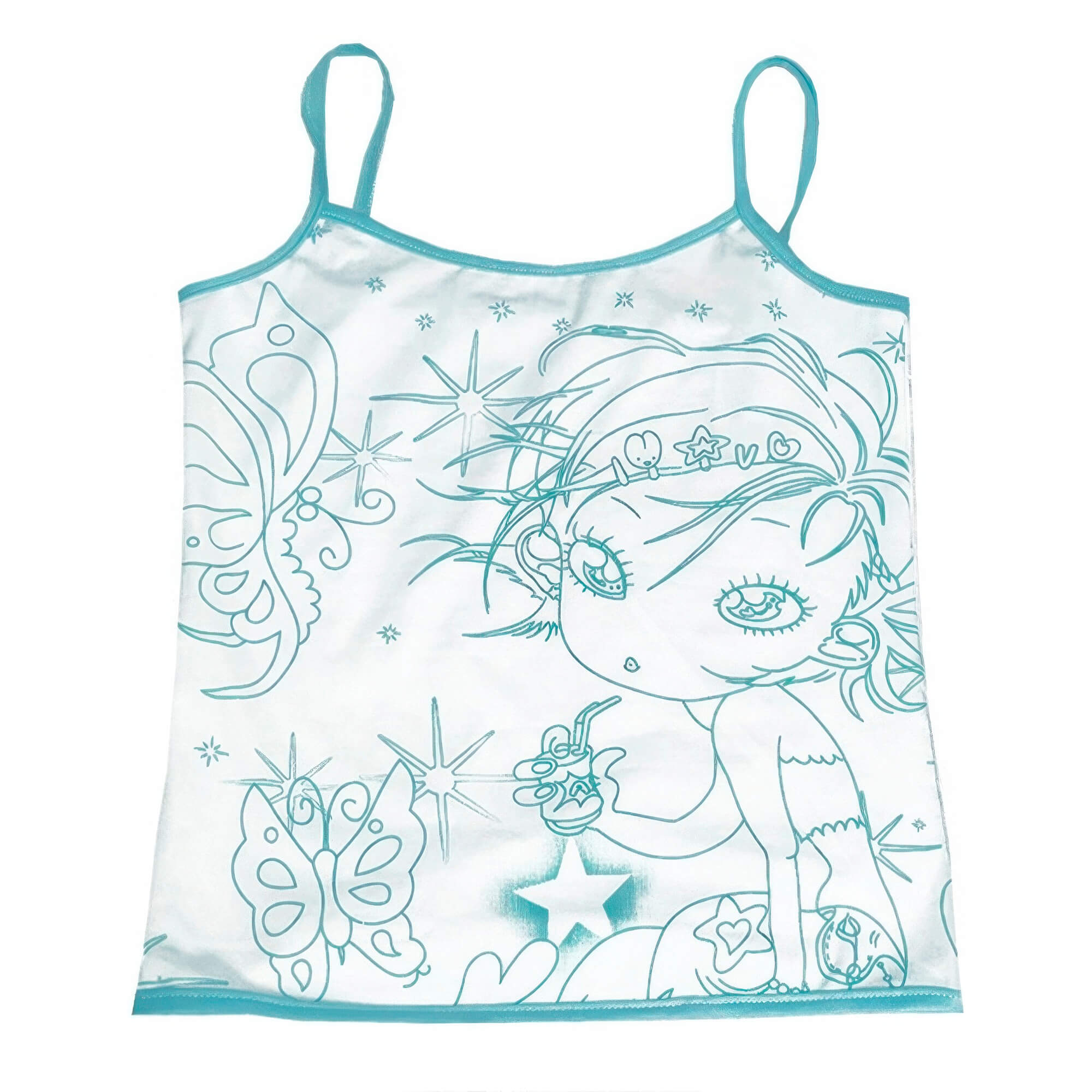 Light Blue Cute Y2K Fairy Women's Camisole Top