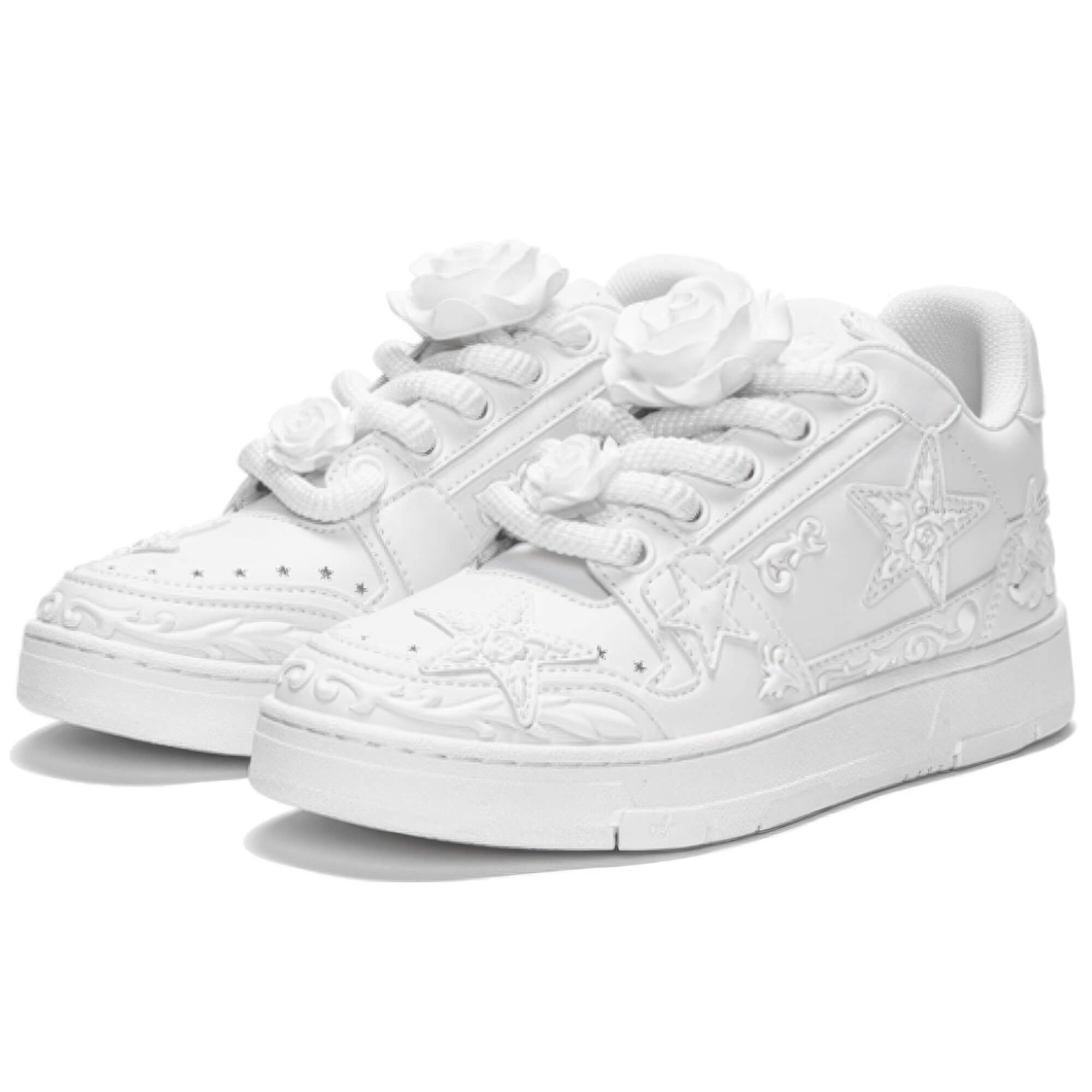 Love Me Later Rose Goth Sneakers Embossed Stars