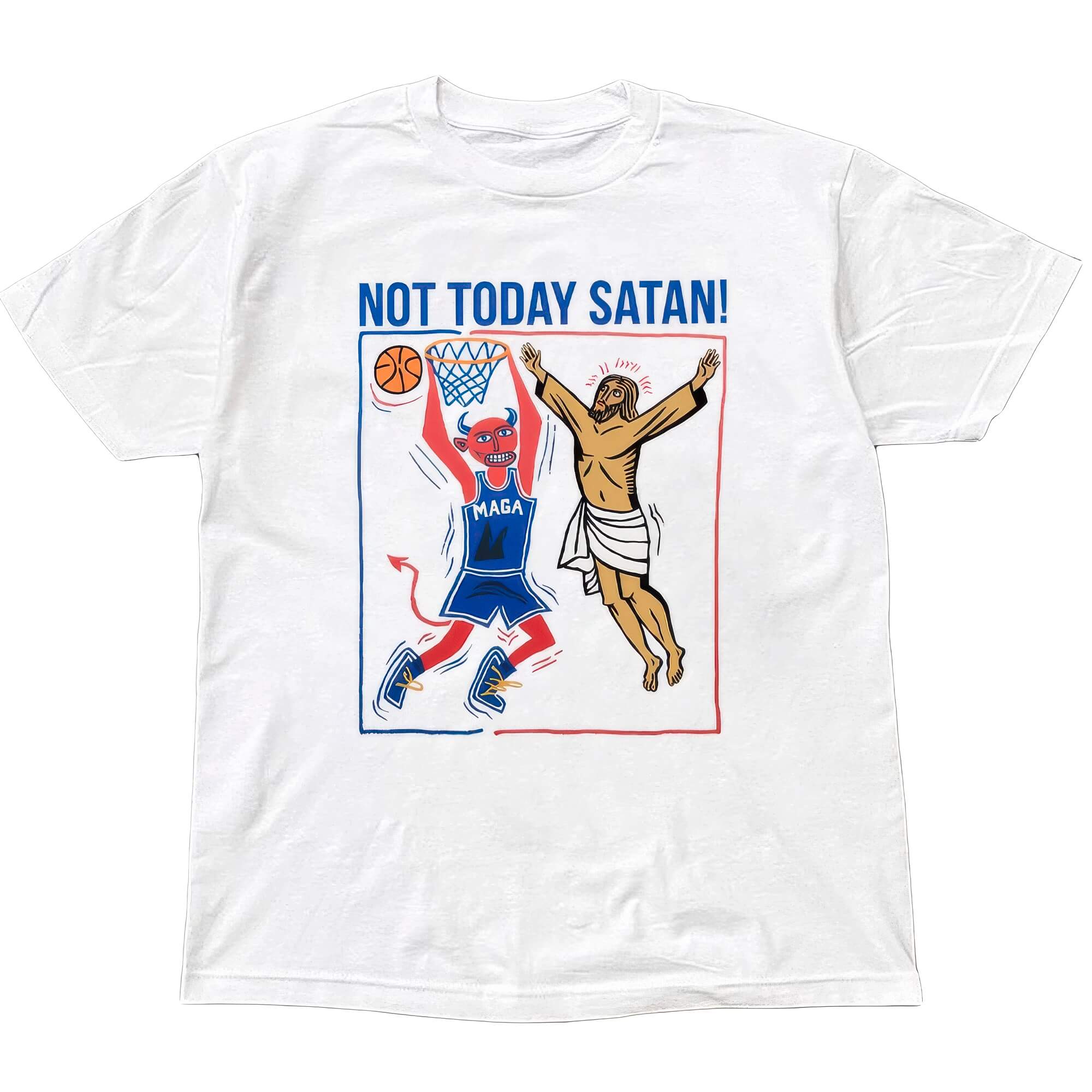 Not Today Satan Basketball Y2K Unisex T-Shirt