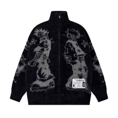 Retro Core Anime Y2K Street Gang Soft Cardigan