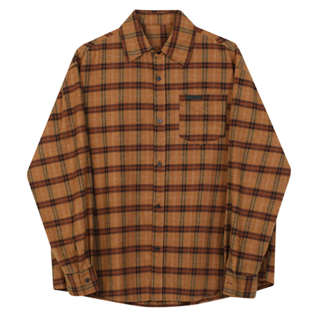 Retro Y2K Plaid Oversized Long Sleeve Shirt Unisex