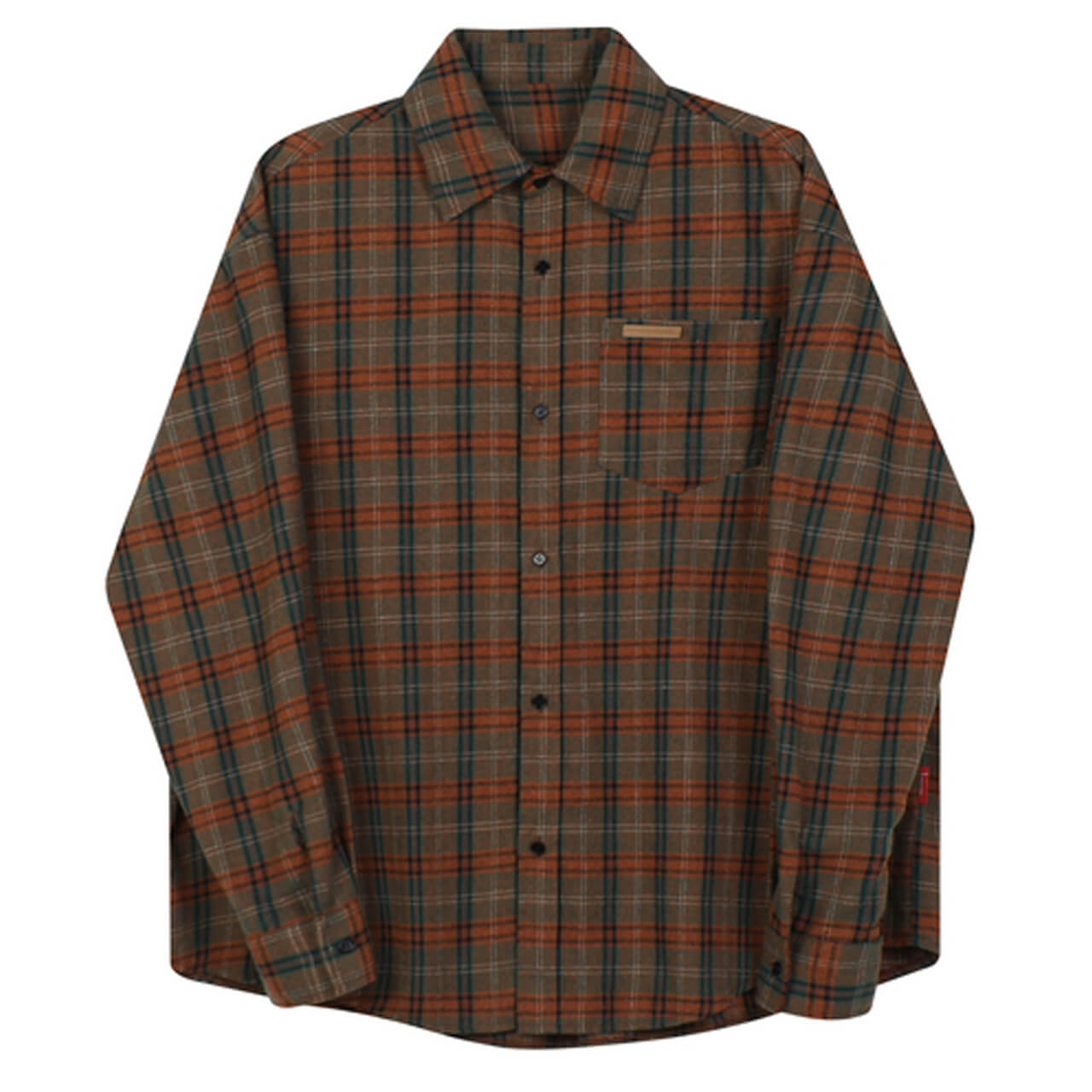 Retro Y2K Plaid Oversized Long Sleeve Shirt Unisex