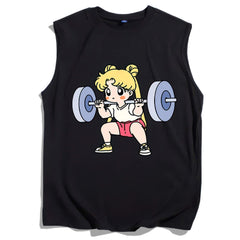 Sailor Moon Weightlifting Y2K Fitnes Tank Top Unisex