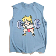 Sailor Moon Weightlifting Y2K Fitnes Tank Top Unisex