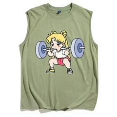 Sailor Moon Weightlifting Y2K Fitnes Tank Top Unisex