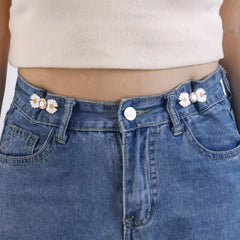 Size Adjustable Waist Side Button Pin Daisy Y2K