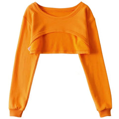 Super Short Extreme Cropped Sweatshirt Y2K Basic