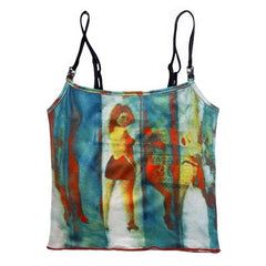 TV Glitch Retro Y2K Cami Top for Women