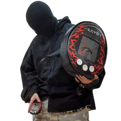 Tamagotchi Backpack Black Cyber Y2K Aesthetic