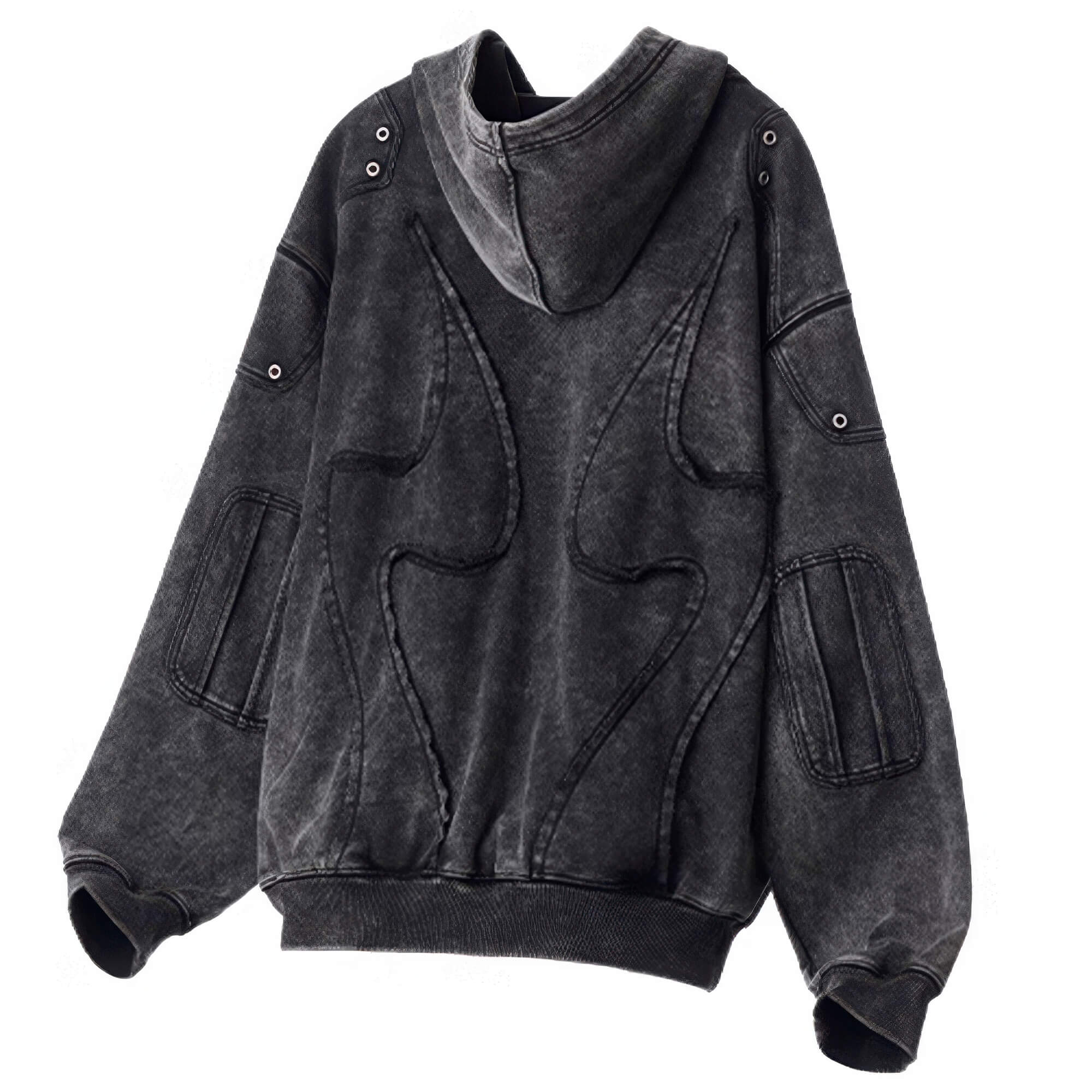 Totem Washed Gray Hoodie Unisex Dark Y2K Personsoul