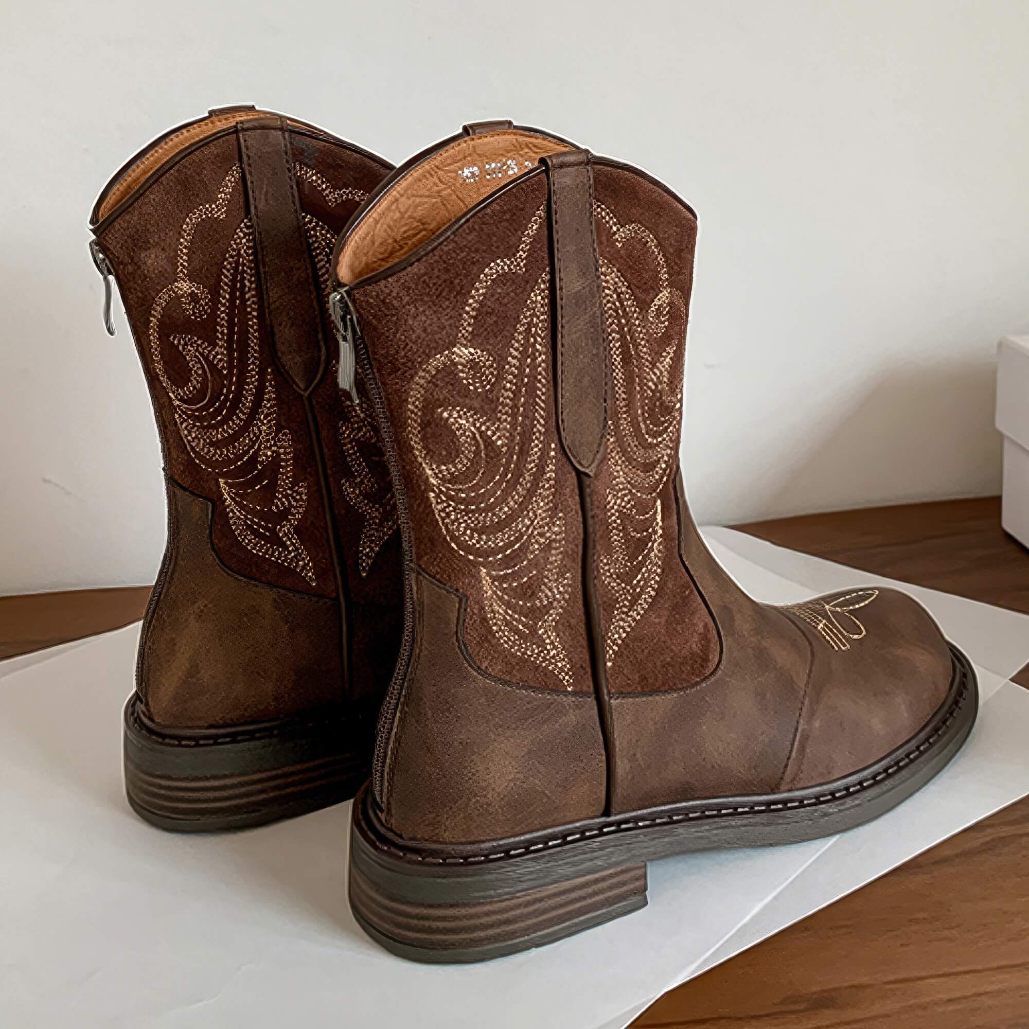 Trinity Retro Embroidered Western Cowgirl Boots