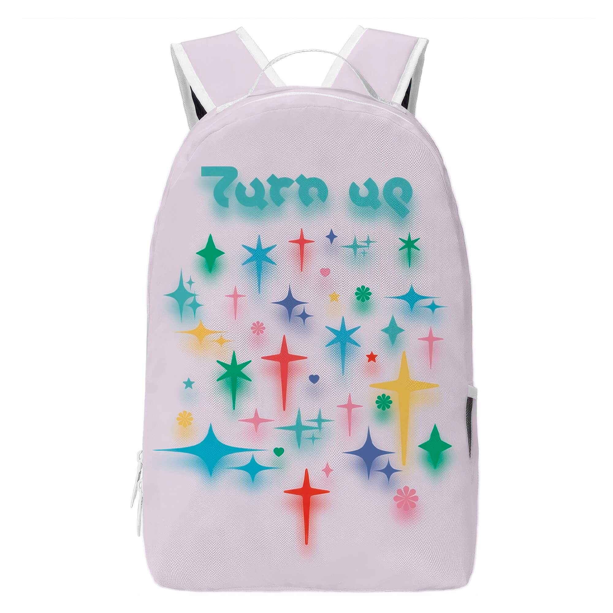 Turn Up Retro Core Colorful Stars Y2K Backpack