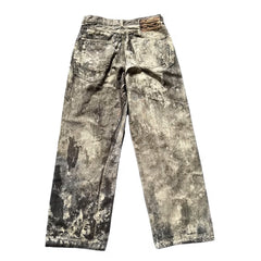 Y2K Acne Ink Splatter Wide Leg Jeans Unisex i795